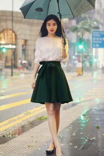 邮多多淘宝集运转运时尚套装 套装两件套 高腰 时尚 显瘦 甜美 白色 小清新 韩版