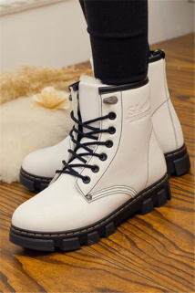 邮多多淘宝集运转运靴子 马丁靴 系带 防滑 加绒 韩版 冬季 新款