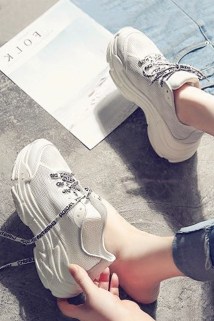 邮多多淘宝集运转运系带运动鞋 舒适款 透气 厚底 网纱 夏季款 显瘦 韩版