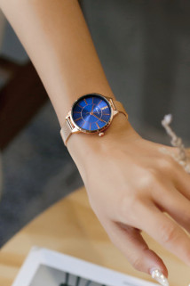邮多多淘宝集运转运金米欧 腕表 时装手表 防水 品牌 简约 时尚 直播 韩版 女士