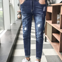 华人代购转运斯洛文尼亚个性小脚裤 修身 潮流 时尚 男士 秋季 韩版 新款