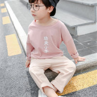 华人代购转运保加利亚套装 两件套童装 小童 字母 洋气 韩版 男孩 新款 秋季