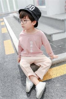 邮多多淘宝集运转运套装 两件套童装 小童 字母 洋气 韩版 男孩 新款 秋季