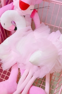 邮多多淘宝集运转运毛绒布艺类玩具 毛绒玩偶 创意 可爱 同款 粉色 天鹅