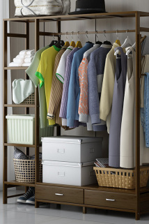 邮多多淘宝集运转运简易衣柜现代简约组装实木儿童柜子布艺卧室衣橱收纳家用储物柜子