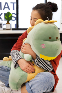 邮多多淘宝集运转运可爱小恐龙毛绒玩具公仔抱枕大号布娃娃绿色恐龙玩偶儿童生日礼物