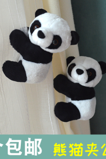 邮多多淘宝集运转运包邮熊猫夹子毛绒公仔玩具四川成都旅游熊猫纪念品礼品装饰小玩偶