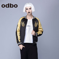 华人代购转运越南odbo/欧迪比欧原创潮牌秋冬新品精美刺绣棒球外套女式棉衣外套