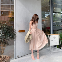 华人代购转运澳大利亚LIN 连衣裙2019新款夏女超仙甜美吊带仙女气质收腰显瘦女士裙子