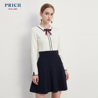 华人代购转运PRICH新款学院风假两件裙子甜美女士时尚韩版连衣裙PROK87901M