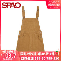 华人代购转运加拿大SPAO女士背带小个子气质连衣裙学院清新裙子背带裙裤SPOW84VS11