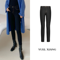 华人代购转运英国设计师YUEL XIANG女士修身小脚牛仔裤2019秋冬新品