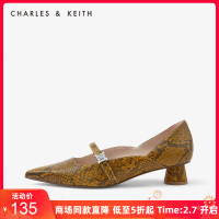 华人代购转运爱尔兰CHARLES＆KEITH秋冬女鞋CK1-60580138女士玛丽珍鞋高跟鞋