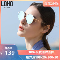 华人代购转运斯洛伐克共和国LOHO偏光太阳镜女士复古圆框墨镜女韩版时尚防紫外线太阳眼镜新款