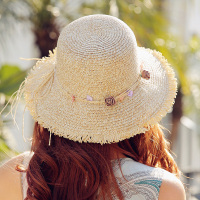 华人代购转运保加利亚韩版女士渔夫帽防紫外线草帽夏季遮脸太阳帽沙滩防晒遮阳帽帽子女
