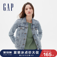 华人代购转运印度Gap女装纯棉舒适牛仔外套春秋424494 E 女士时尚复古夹克外套潮