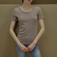 华人代购转运西班牙短袖2020年新款女士纯色t恤夏季圆领套头韩版修身打底上衣体桖衫