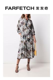 邮多多淘宝集运转运七夕新品Dvf Diane Von Furstenberg女士抽象花卉衬衫裙发发奇