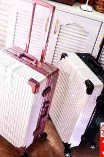 邮多多淘宝集运转运行李箱女学生韩版拉杆箱旅行箱子母密码箱男皮箱铝框复古大容量