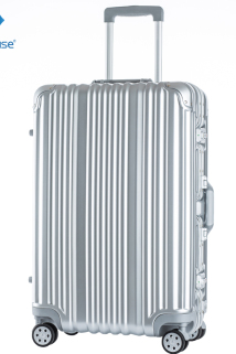 邮多多淘宝集运转运旅行之家行李箱铝框拉杆万向轮商务出差旅行竖条纹行李包托运行李