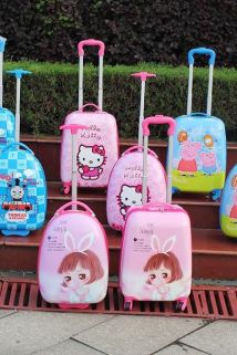 邮多多淘宝集运转运男女童韩版宝猫图案行李箱子登机儿童用的拉杆箱书包可爱3D减负