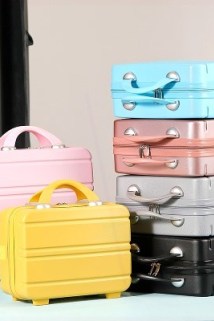 邮多多淘宝集运转运韩版便携化妆箱公主手拎箱子结婚包女手提箱14寸箱包行李箱旅行包