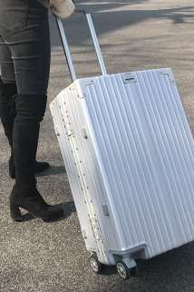 邮多多淘宝集运转运2020新款复古直角行李箱女铝框拉杆箱万向轮男20寸登机旅行皮箱子