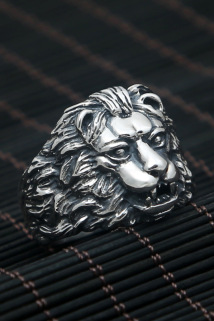 邮多多淘宝集运转运S925纯银饰品 复古泰银男士个性动物狮子王戒指 霸气时尚