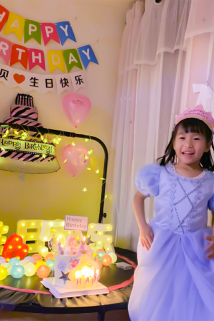 邮多多淘宝集运转运生日快乐派对趴体女孩男生场景布置气球儿童周岁主题装饰品简单款