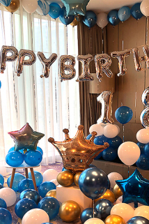 邮多多淘宝集运转运生日装饰品场景布置气球男生汽球套餐快乐字母派对名字定制男朋友