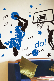 邮多多淘宝集运转运体育男生宿舍卧室NBA篮球自粘壁纸墙纸寝室墙贴纸贴画房间装饰品