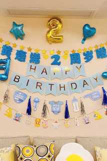 邮多多淘宝集运转运生日快乐派对宝宝女孩男生场景布置背景墙气球儿童周岁装饰品套餐
